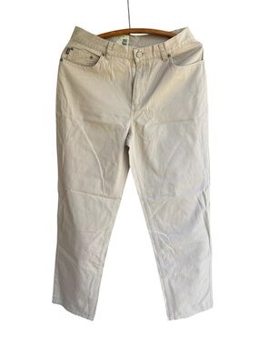 NWT Ralph Lauren Cream/Tan Petite Straight-Leg Pants Size 10P